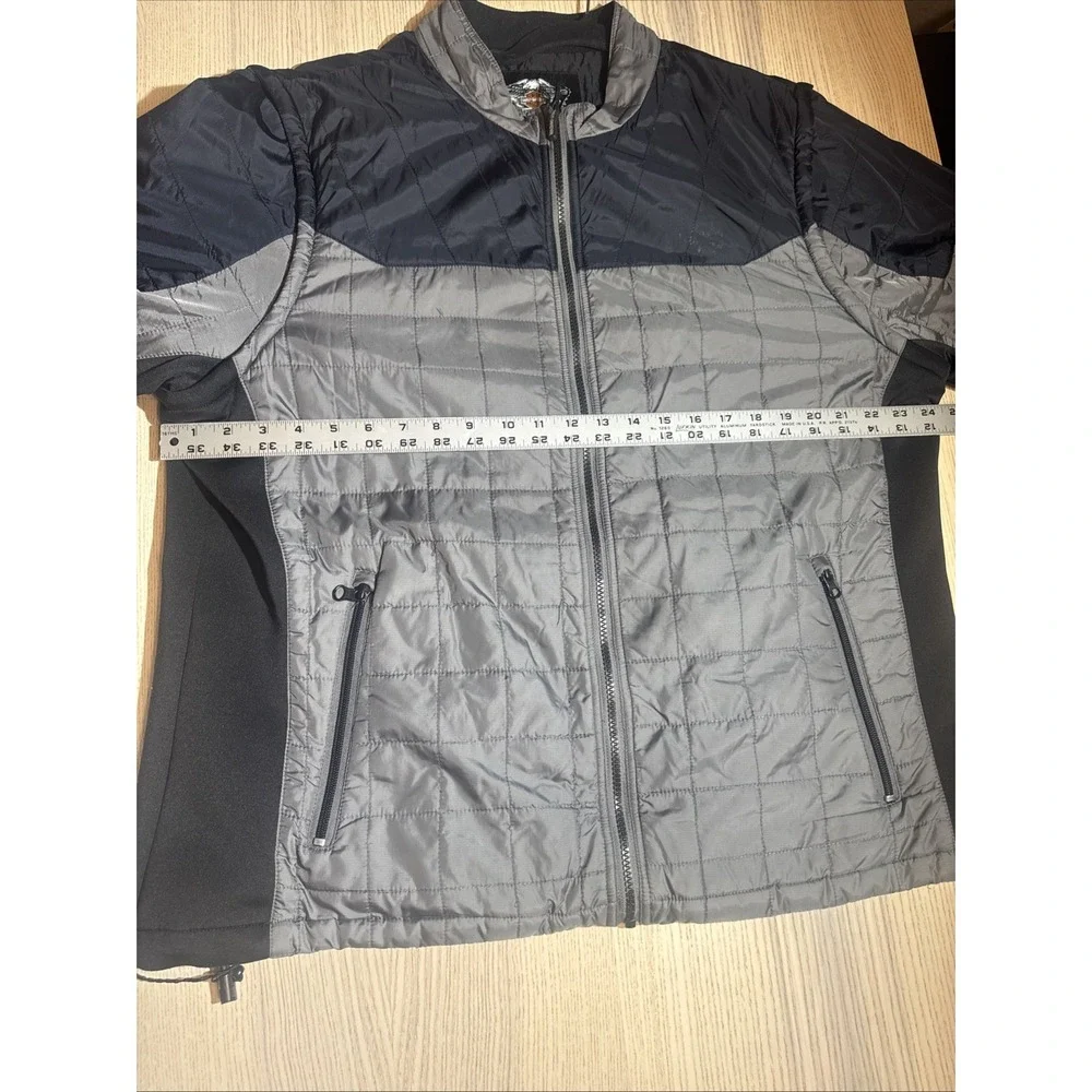 Harley Davidson Men's XL Turret Convertible Packable Mid-Layer Jacket Vest Black